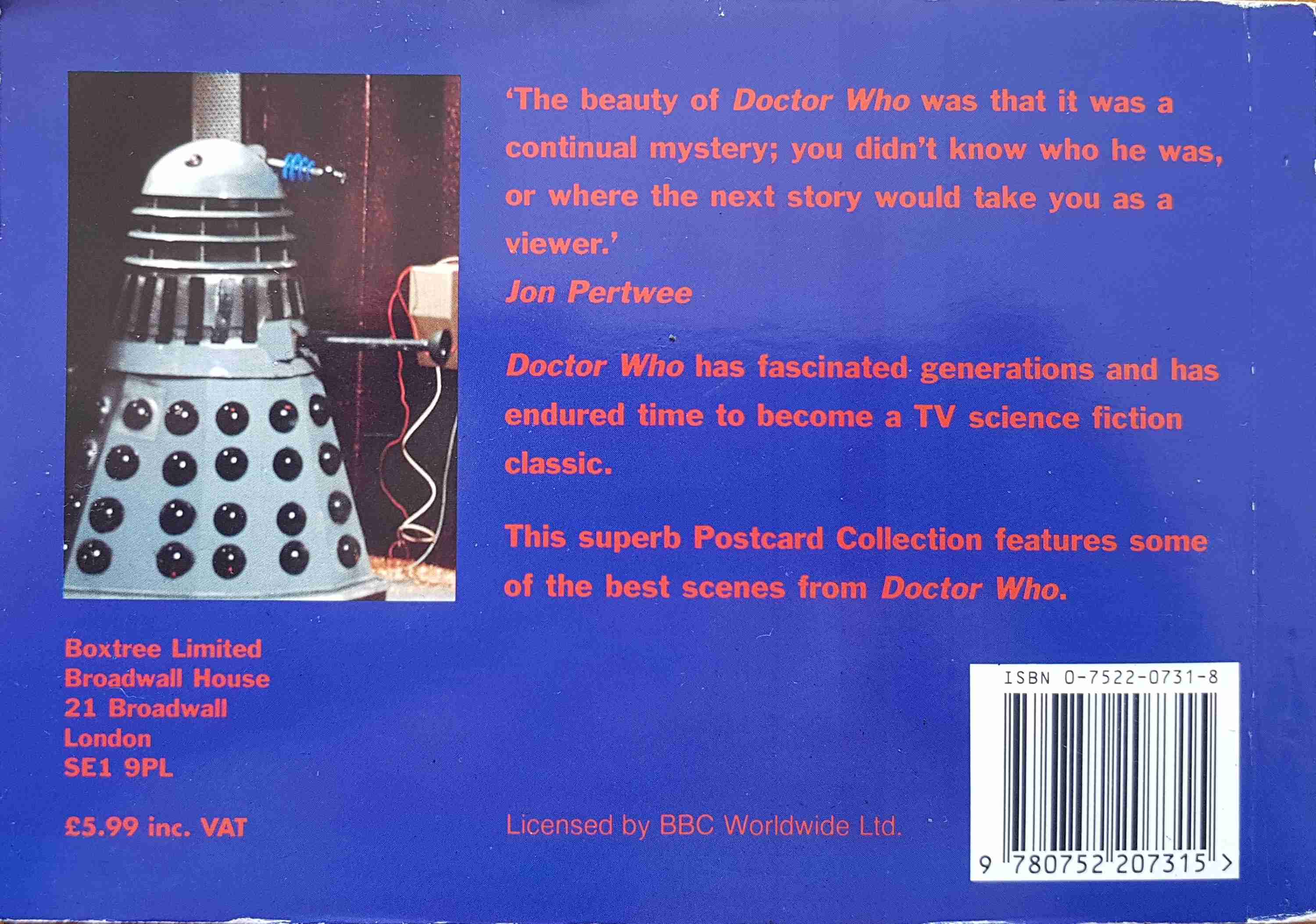 Picture of 0-7522-0731-8 Doctor Who - Postcard collection by artist Adrian Rigelsford from the BBC records and Tapes library
